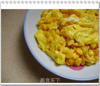 黄金玉米炒鸡蛋的做法步骤：2
