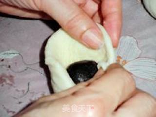 改为煎方法—馒头配方【烙豆沙饼】的做法步骤：3