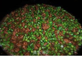 肉末豇豆面的做法步骤：5