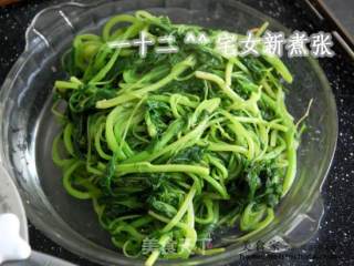 蒜米爆米茜的做法步骤：2