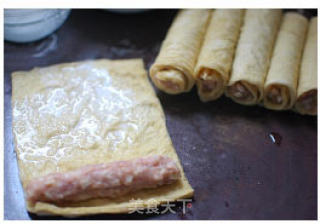 腐皮肉卷的做法步骤：4