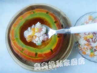 南瓜盅饭的做法步骤：4