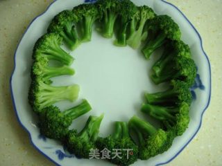 蚝油杏鲍菇扒西兰花的做法步骤：2