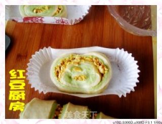 抹茶双色杏仁面包的做法步骤：3