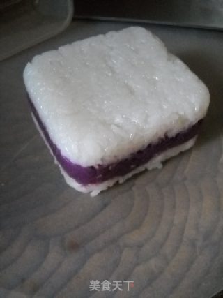 芝麻紫薯凉糕的做法步骤：2