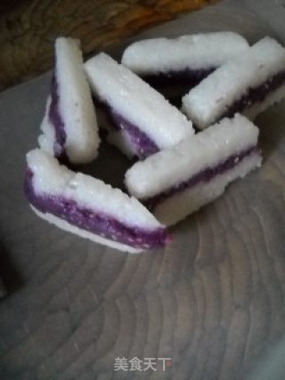 芝麻紫薯凉糕的做法步骤：2