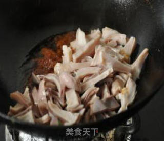 青椒肚片的做法步骤：2