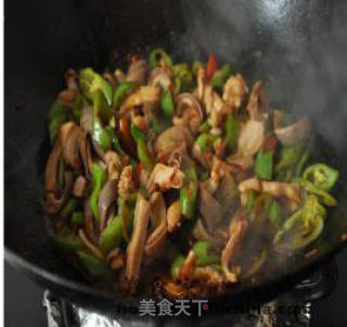 青椒肚片的做法步骤：2