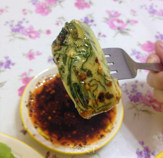 菠菜蘸水蛋羹的做法