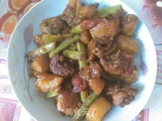 田园炒鸡肉块的做法