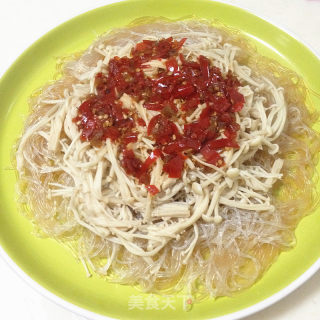 剁椒粉丝金针菇的做法