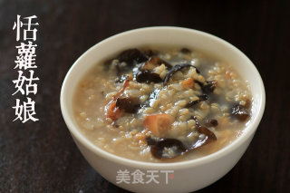 海鲜黑木耳糙米粥的做法
