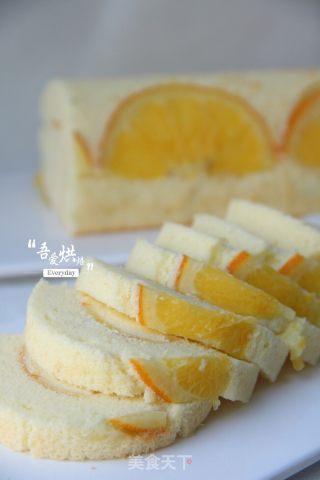香橙蛋糕卷的做法