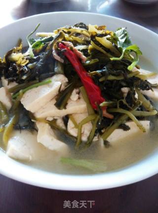 雪里蕻炖豆腐的做法