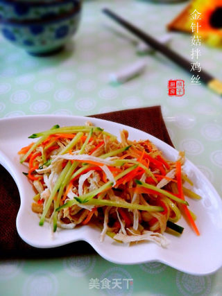 金针菇拌鸡丝的做法