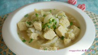 冻豆腐白菜汤的做法