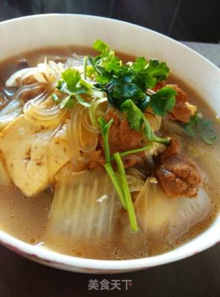 白菜豆腐炖粉条的做法
