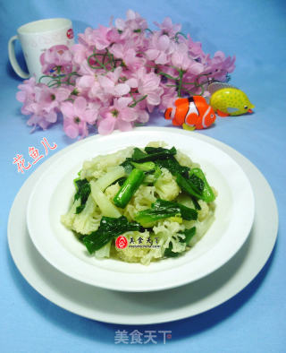 大蒜炒花菜的做法