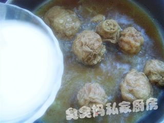 油面筋塞肉的做法步骤：2