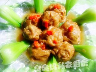 油面筋塞肉的做法步骤：2