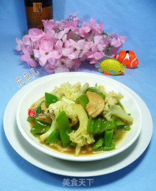 花菜大豆蛋白炒尖椒的做法