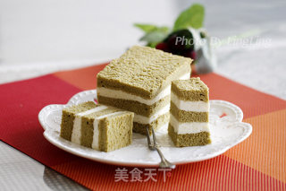 抹茶奶油奶酪夹心蛋糕的做法