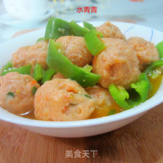 青椒炒肉丸的做法