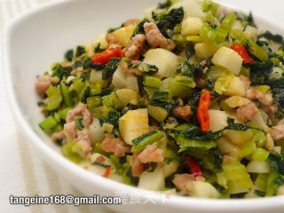 雪菜荸荠炒肉末 ♥肉末下饭菜 5的做法