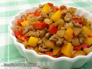 甜椒炒酸菜 ♥肉末下饭菜 7的做法