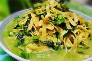 豆皮菜心的做法步骤：4