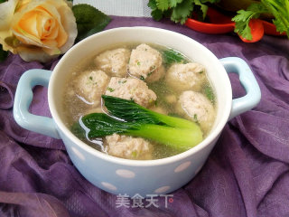 青菜氽丸子的做法