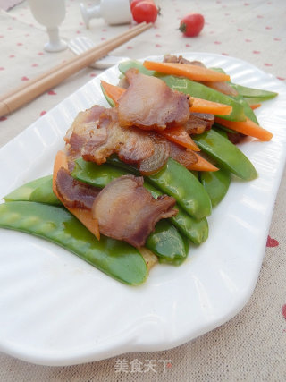 荷兰豆炒腊肉的做法