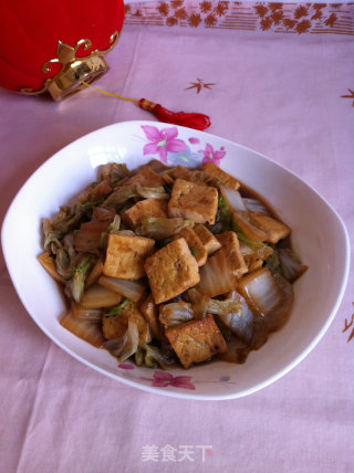 白菜炖豆腐的做法