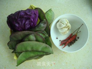 凉拌甘蓝扁豆丝的做法步骤：3