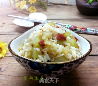 五花肉菜根炒饭的做法