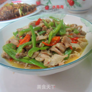 双椒猪肚丝的做法