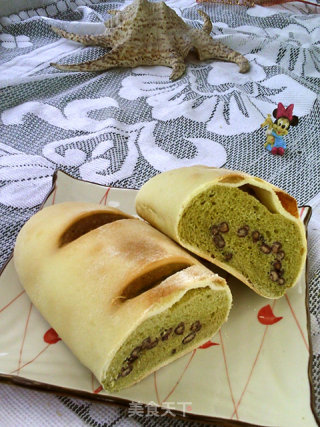 抹茶红豆面包的做法