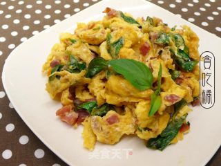 香草腊肉炒蛋 ♥腊肉！不只是年菜 3的做法