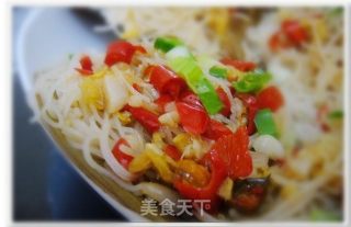 剁椒粉丝蒸带子的做法步骤：2