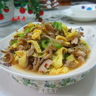 木耳鸡蛋肉丝的做法