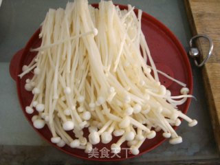 葱油金菇拌肚丝的做法步骤：2