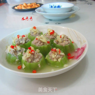 蒜容蒸丝瓜的做法