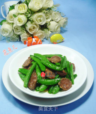麻辣肠炒甜豆的做法