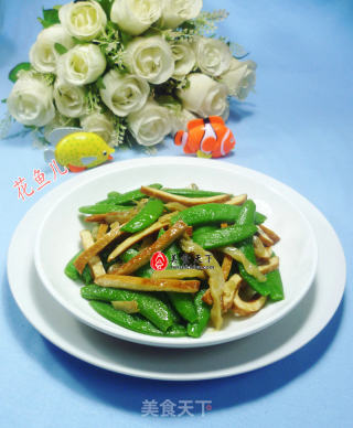 榨菜香干炒甜豆的做法