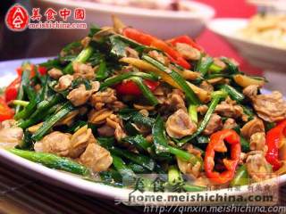 炒蚬肉的做法步骤：2