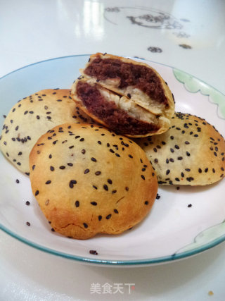 烤豆沙芝麻饼的做法