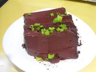 葱花血豆腐的做法