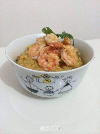 鲜虾玉米粥的做法