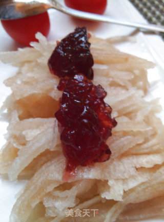 蓝莓酱梨丝的做法
