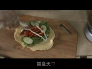 超薄蛋饼卷的做法步骤：2